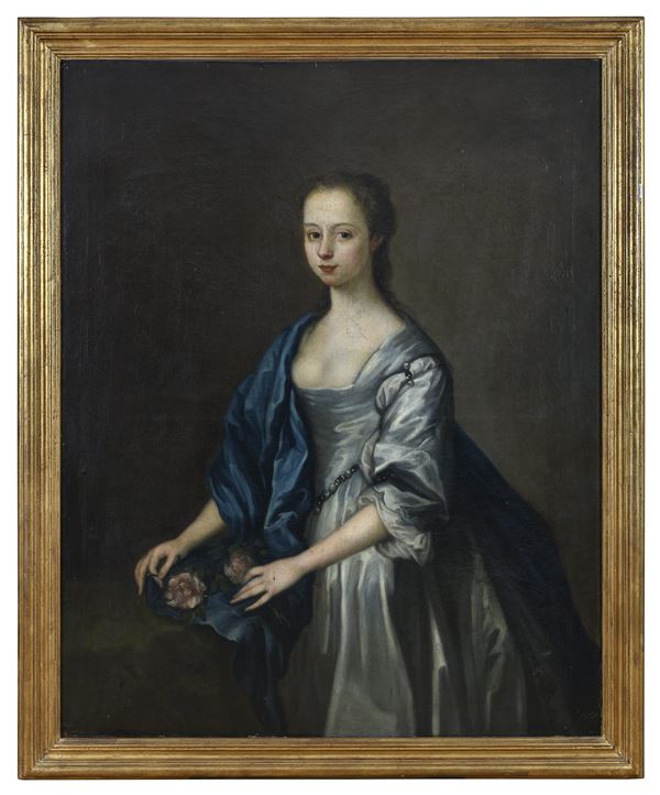 RITRATTO DI NOBILDONNA DI PITTORE INGLESE DEL SETTECENTO