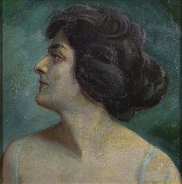 DIPINTO PROFILO DI DONNA INIZIO NOVECENTO