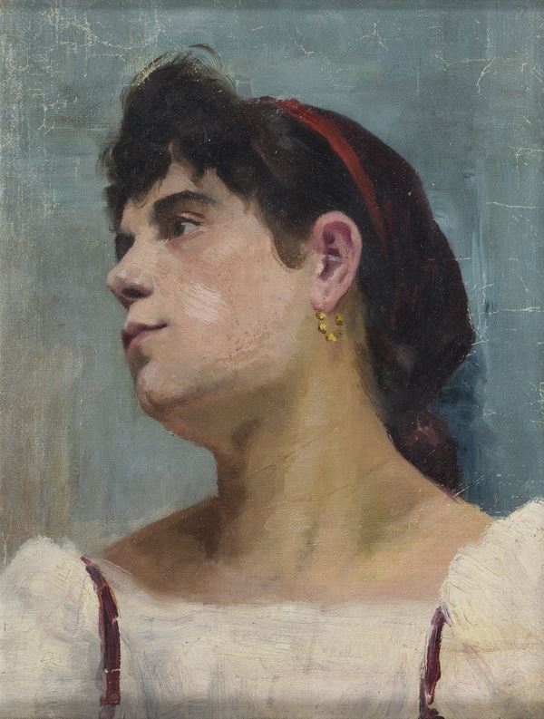 RITRATTO DI GIOVANE DONNA DI PITTORE ITALIA CENTRALE