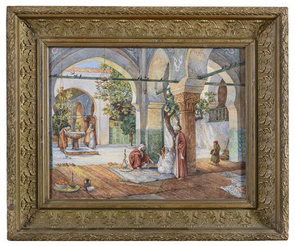 ACQUERELLO ORIENTALISTA DI AMEDEO MOMO SIMONETTI