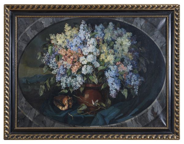 DIPINTO FIORI E CONCHIGLIE DI H. BETZOLD
