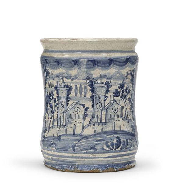 VASO DA FARMACIA IN MAIOLICA, NAPOLI XVIII SECOLO