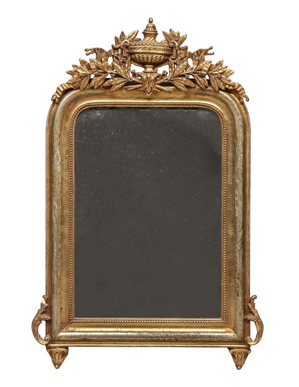 SPECCHIERA IN LEGNO DORATO, XIX SECOLO