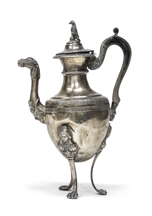 TEIERA IN ARGENTO, PUNZONE NAPOLI 1830/1840