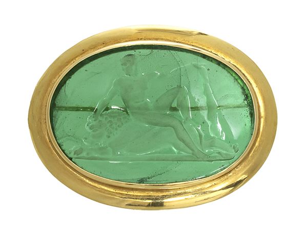 SPILLA CON PIETRA VERDE