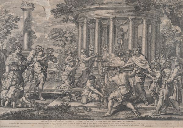 INCISIONE SACRIFICIO DELLA CACCIA DI PIETRO AQUILA
