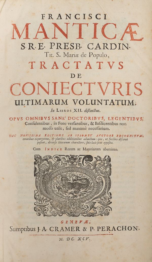 UN VOLUME FRANCISCI MANTICAE