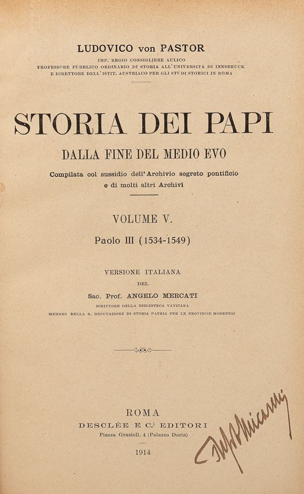 VENTUNO VOLUMI PASTOR STORIA DEI PAPI