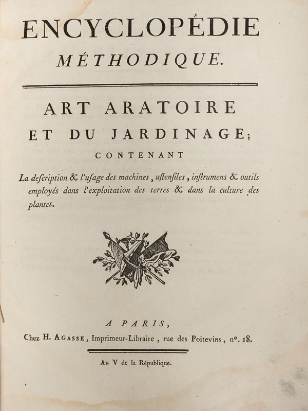 UN VOLUME FRANCESE ARATURA E GIARDINAGGIO