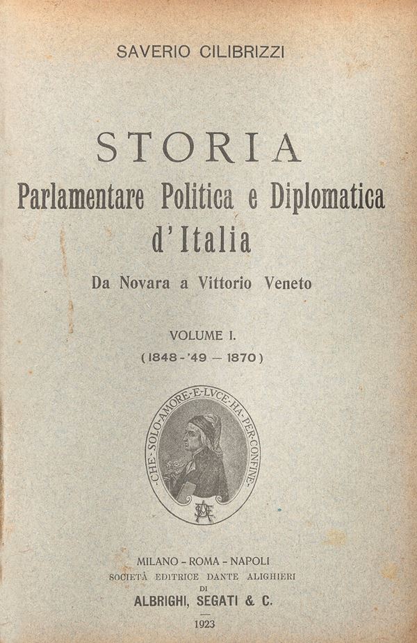 DUE VOLUMI STORIA PARLAMENTARE D'ITALIA