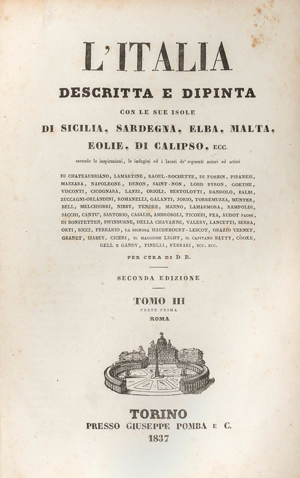 VLUME ITALIA DESCRITTA E DIPINTA
