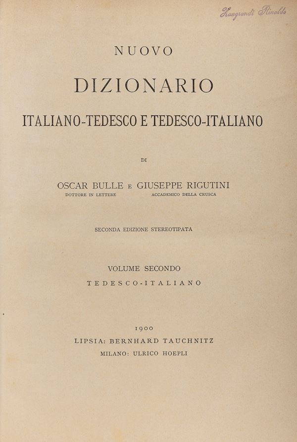 DIZIONARIO ITALIANO-TEDESCO