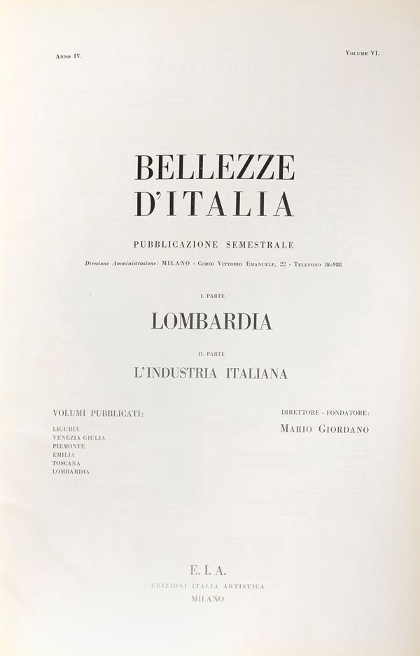 DUE VOLUMI BELLEZZE D'ITALIA