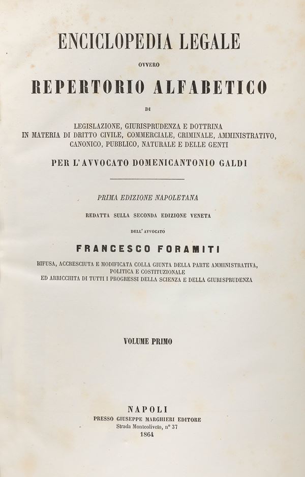 CINQUE VOLUMI ENCICLOPEDIA LEGALE