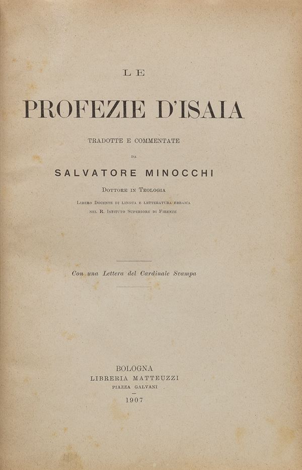 VOLUME PROFEZIE D'ISAIA