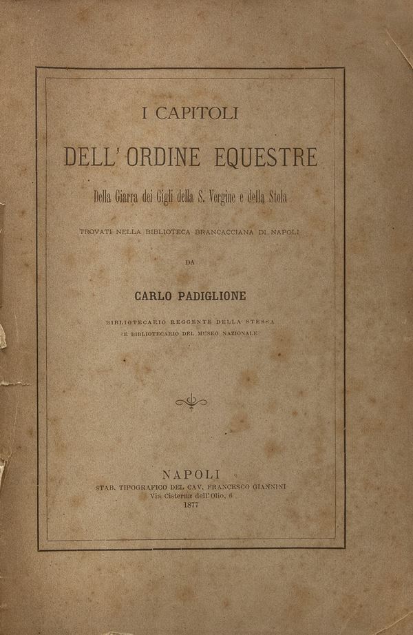 VOLUME ORDINE EQUESTRE