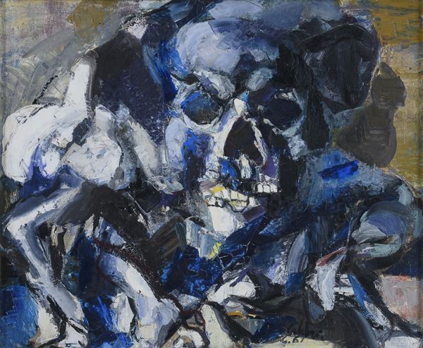 DIPINTO TESCHIO DI ENNIO CALABRIA, 1961