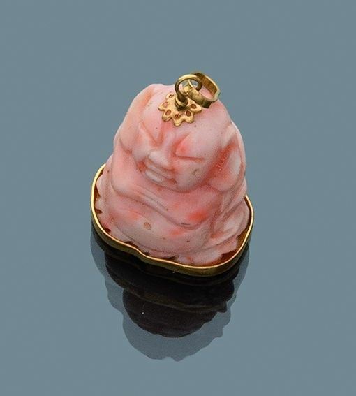 CIONDOLO CON CORALLO ROSA