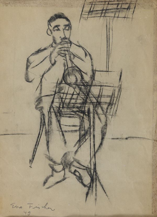 DISEGNO JAZZISTA DI EVA FISCHER, 1949