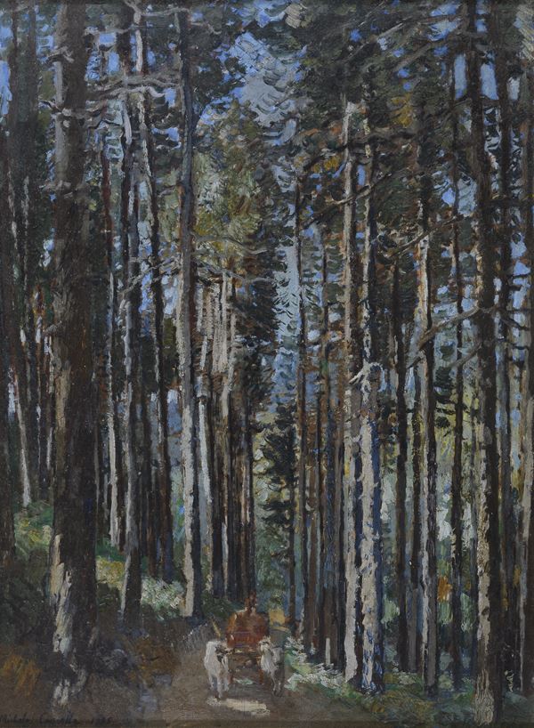 DIPINTO BOSCO DELLA SILA DI MICHELE CASCELLA, 1935