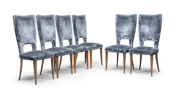 SEI SEDIE IN ACERO, DESIGN PIER LUIGI COLLI ANNI '50