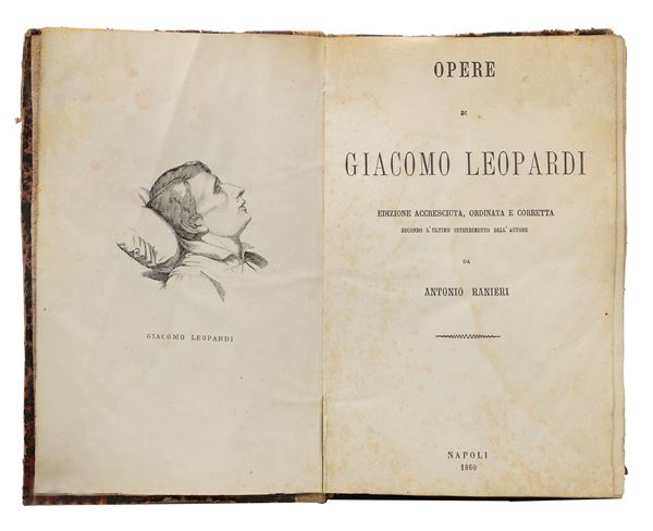 VOLUME OPERE DI GIACOMO LEOPARDI - Asta ASTA 277 GIUGNO 2024 ...