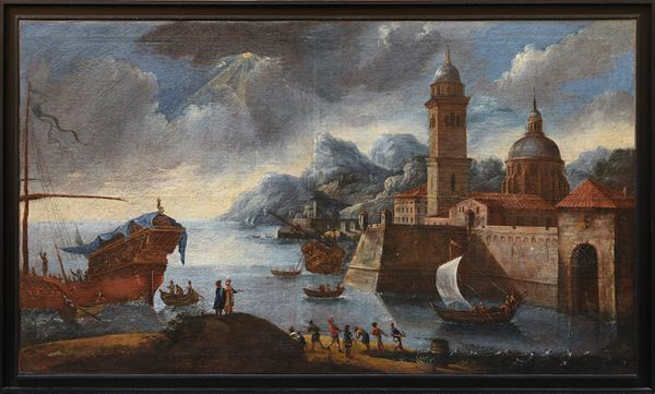 PORTO DELLA VALLETTA SEGUACE DI ABRAHAM STORCK