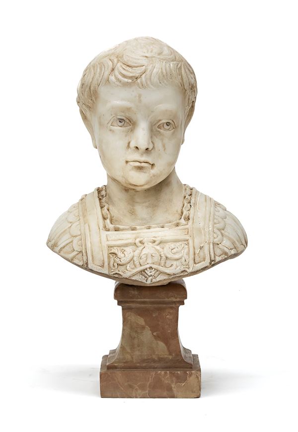 BUSTO DI GIOVANE IMPERATORE ROMANO, FINE XVI, INIZI XVII SECOLO