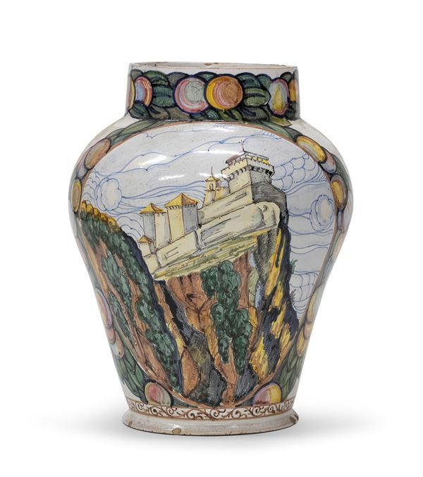 VASO IN CERAMICA, ITALIA CENTRALE FINE XIX SECOLO