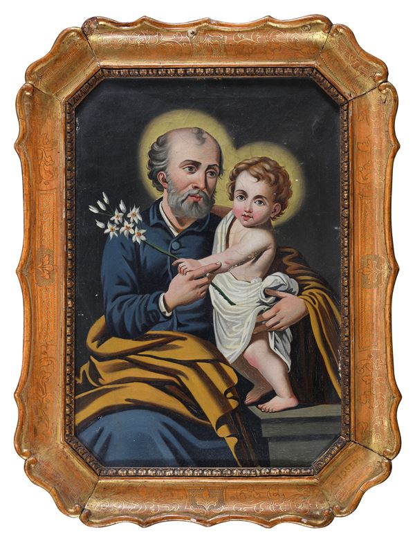 SAN GIUSEPPE E IL BAMBINO DI PITTORE MERIDIONALE