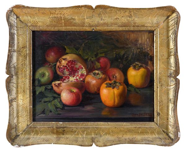 CIPPIA DI NATURE MORTE DI FRUTTA DI CARLO DE SERVI