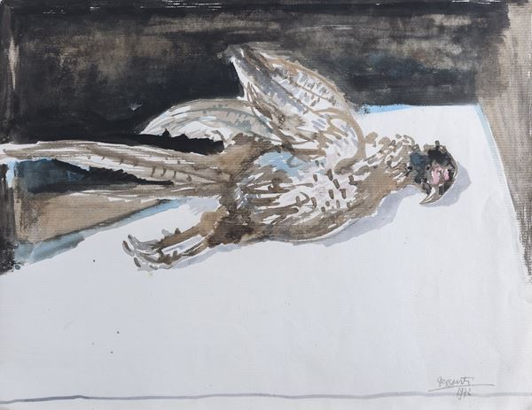 ACQUARELLO FAGIANO DI CESCO DESSANTI, 1972