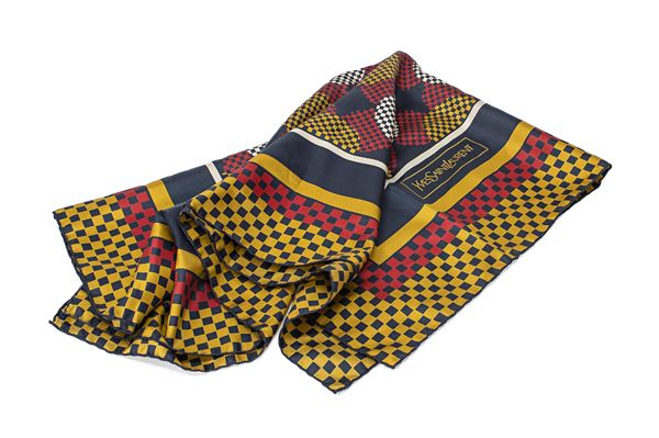 FOULARD YVES SAINT LAURENT IN SETA