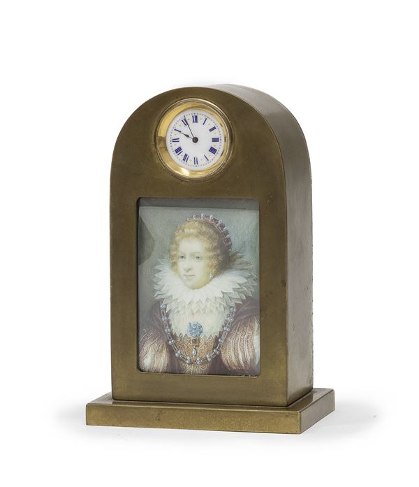 OROLOGIO DA TAVOLO CON MINIATURA