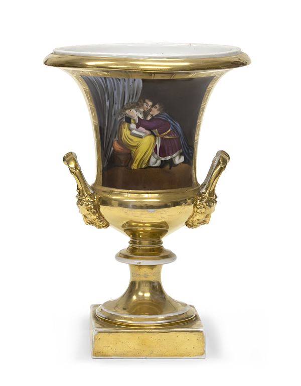 VASO MEDICI IN PORCELLANA, INIZI XIX SECOLO