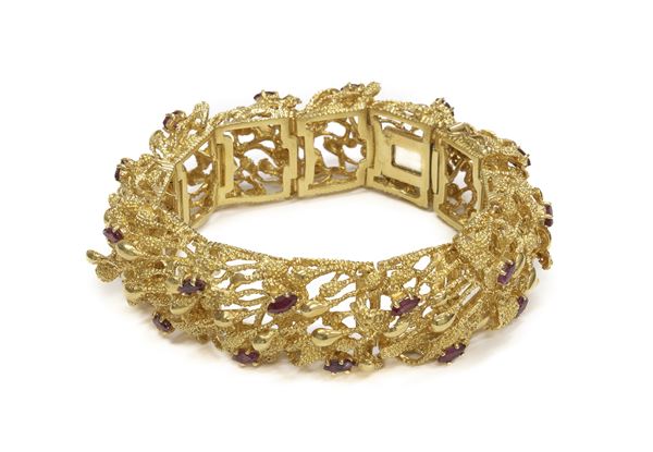 BRACCIALE CON RUBINI E BRILLANTI