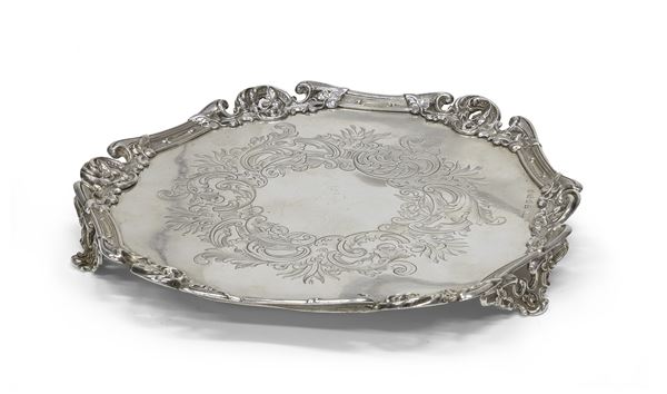 SALVER IN ARGENTO, CITTÁ DI SHIEFFIELD 1854