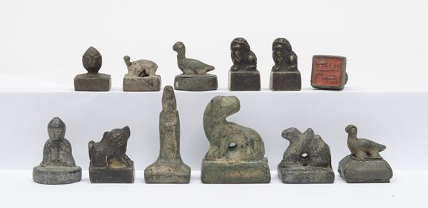 DODICI SIGILLI IN BRONZO,PERIODO QING