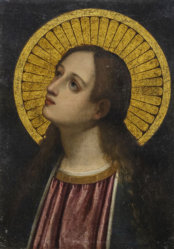 DIPINTO MADONNA ANNUCIATA DI SEGUACE DI CRISTOFANO ALLORI