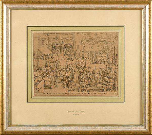 RIPRODUZIONE DI DISEGNO DI PIETRO BRUEGEL IL VECCHIO  - Asta ASTA 280 SETTEMBRE 2024 ASTA DI DIPINTI E ARREDI ANTICHI - Casa d'Aste Babuino