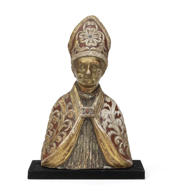 BUSTO DI SAN GENNARO IN TERRACOTTA DEL SETTECENTO