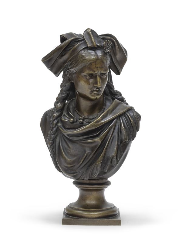 BRONZO ALLEGORIA DELL'ALSAZIA F.TO JEAN - LOUIS GRÈGOIRE  - Asta ASTA 280 SETTEMBRE 2024 ASTA DI DIPINTI E ARREDI ANTICHI - Casa d'Aste Babuino