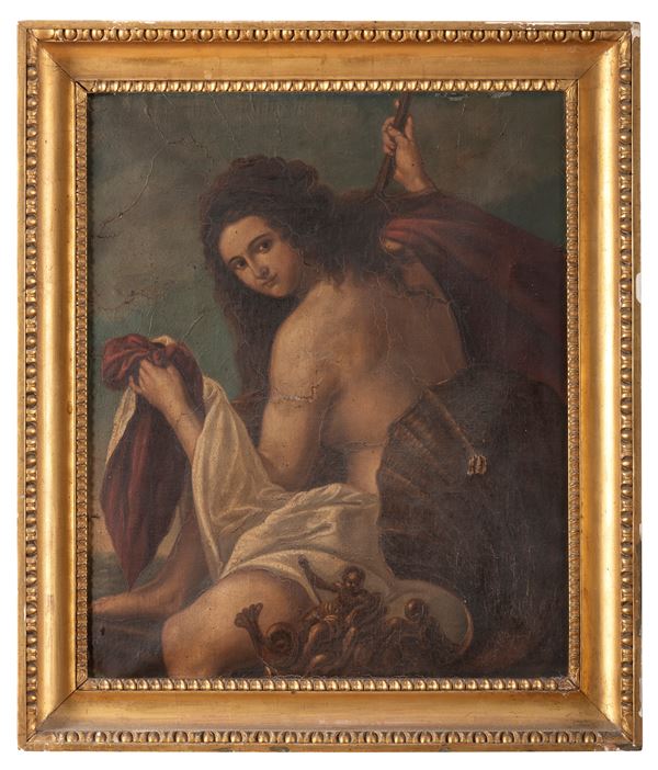 SPECCHIERA IN LEGNO DORATO, NAPOLI XIX SECOLO