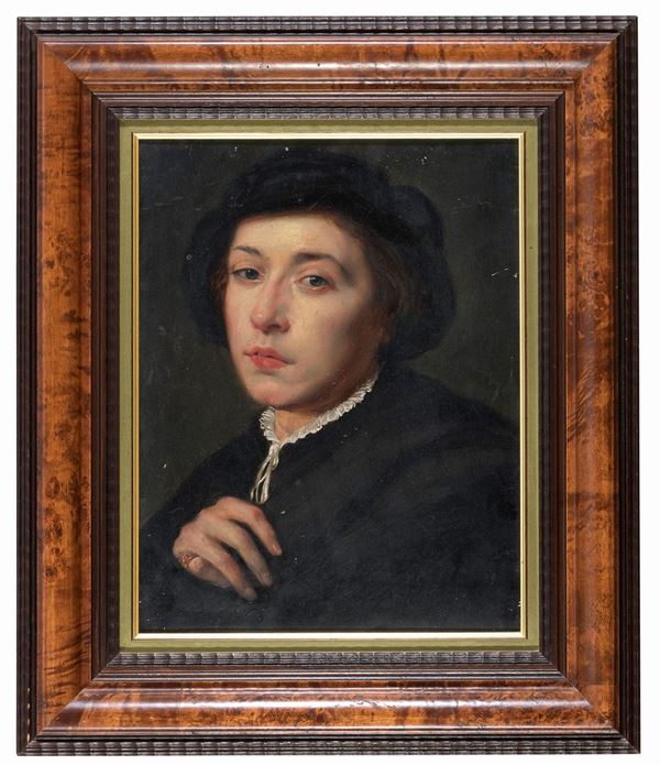 DIPINTO RITRATTO DI PERSONAGGIO RINASCIMENTALE