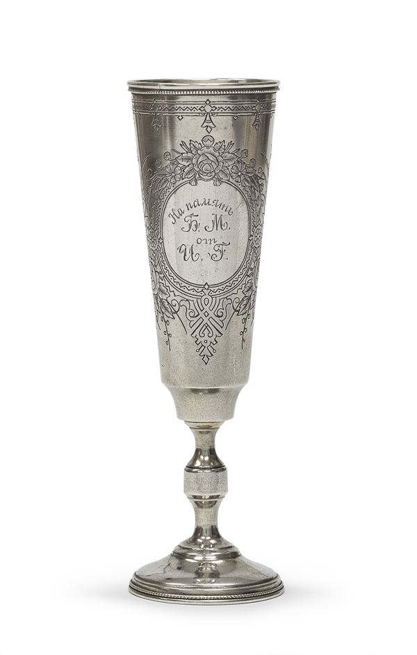 FLUTES IN ARGENTO, PUNZONE MOSCA 1888  - Asta ASTA 280 SETTEMBRE 2024 ASTA DI DIPINTI E ARREDI ANTICHI - Casa d'Aste Babuino