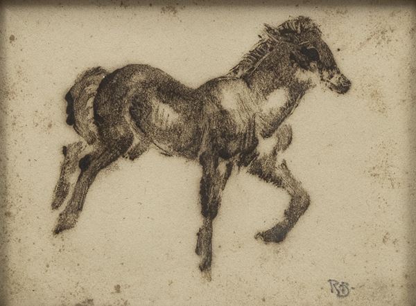 DISEGNO CAVALLO DI RENATO BROZZI  - Asta ASTA 281 OTTOBRE 2024 ARTE MODERNA E CONTEMPORANEA - Casa d'Aste Babuino