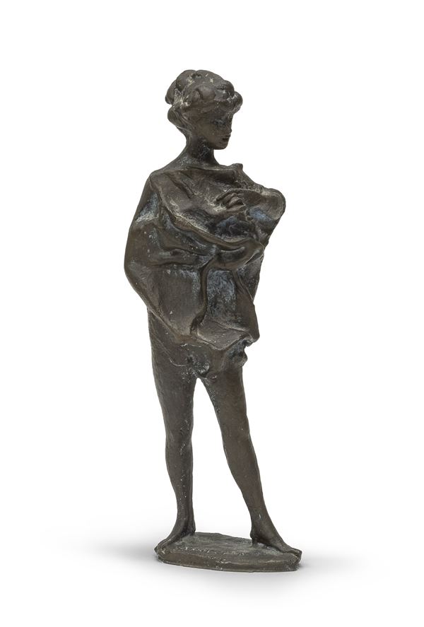 BRONZO FANCIULLA DI AUGUSTO MURER, 1978