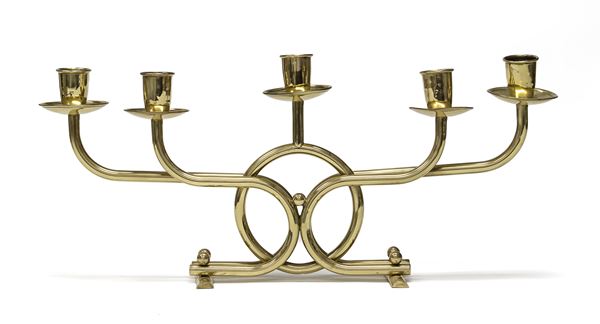 CANDELABRO IN OTTONE, ANNI '80