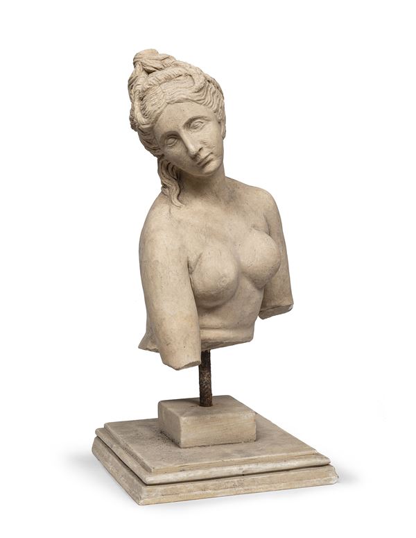 BUSTO DI DIANA IN MARMO BIANCO, XIX SECOLO  - Asta ASTA 282 OTTOBRE 2024 ASTA DI ARTE ANTICA E ASIATICA - Casa d'Aste Babuino