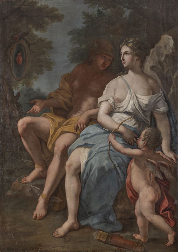 DIPINTO ALLEGORIA AMBITO DI PAOLO DE MATTEIS